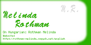 melinda rothman business card